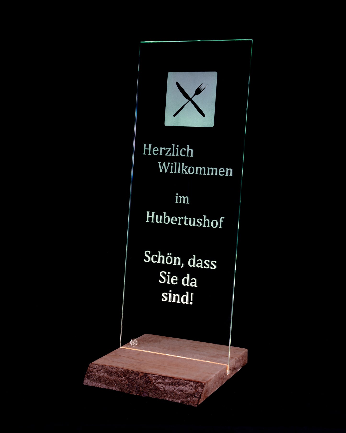 Personalisierter Glasaufsteller