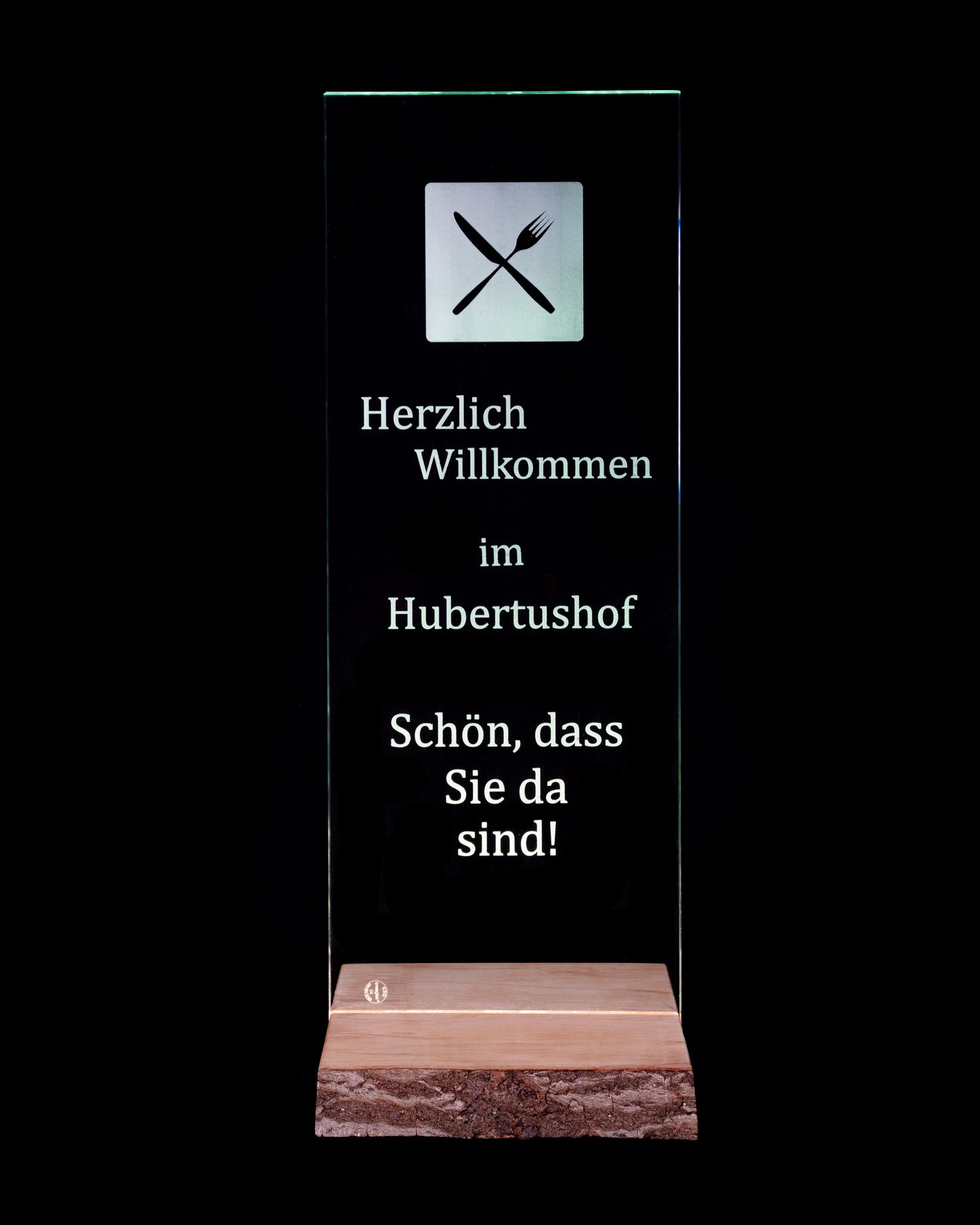 Personalisierter Glasaufsteller