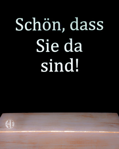 Personalisierter Glasaufsteller